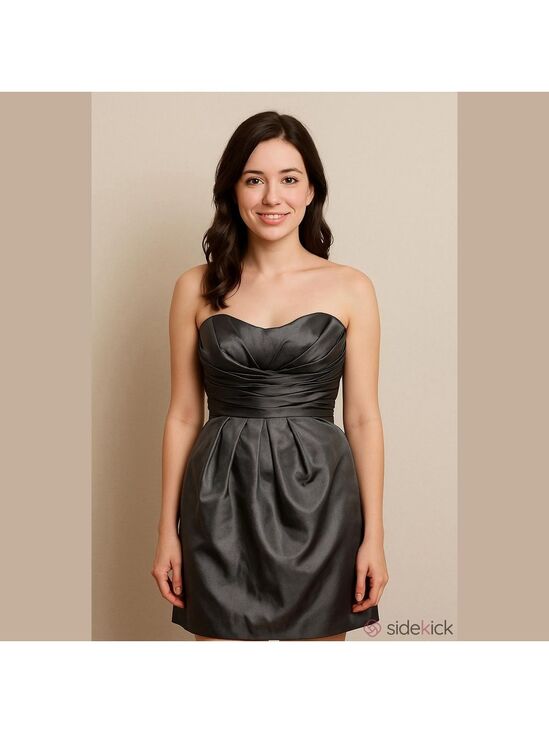 David's Bridal Dresses & Skirts - Formal Dress shiny silver satin with pockets
